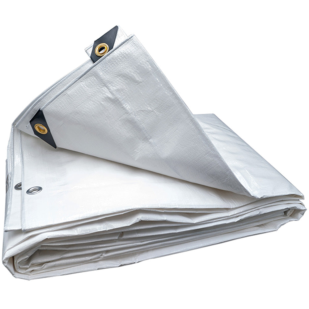 shop tarps 12X20 Heavy Duty White Poly Tarp by Tarp Supply Inc