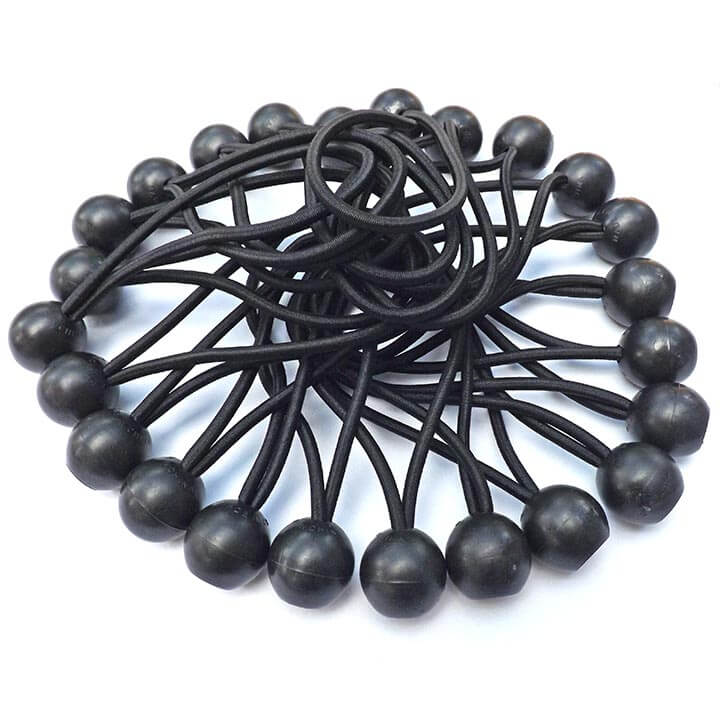 tarp bungees Weather Resistant Black 6 Inch Ball Bungee Cords By Stalwart